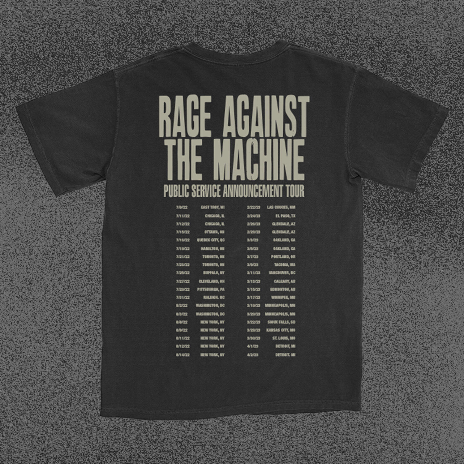 Behind the Scene Machine Tour T-Shirt | Rage Against The Machine